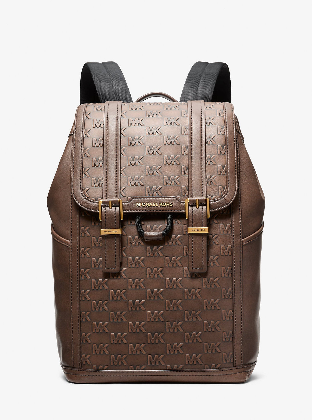 Colby Medium Logo Embossed Burnished Leather Backpack