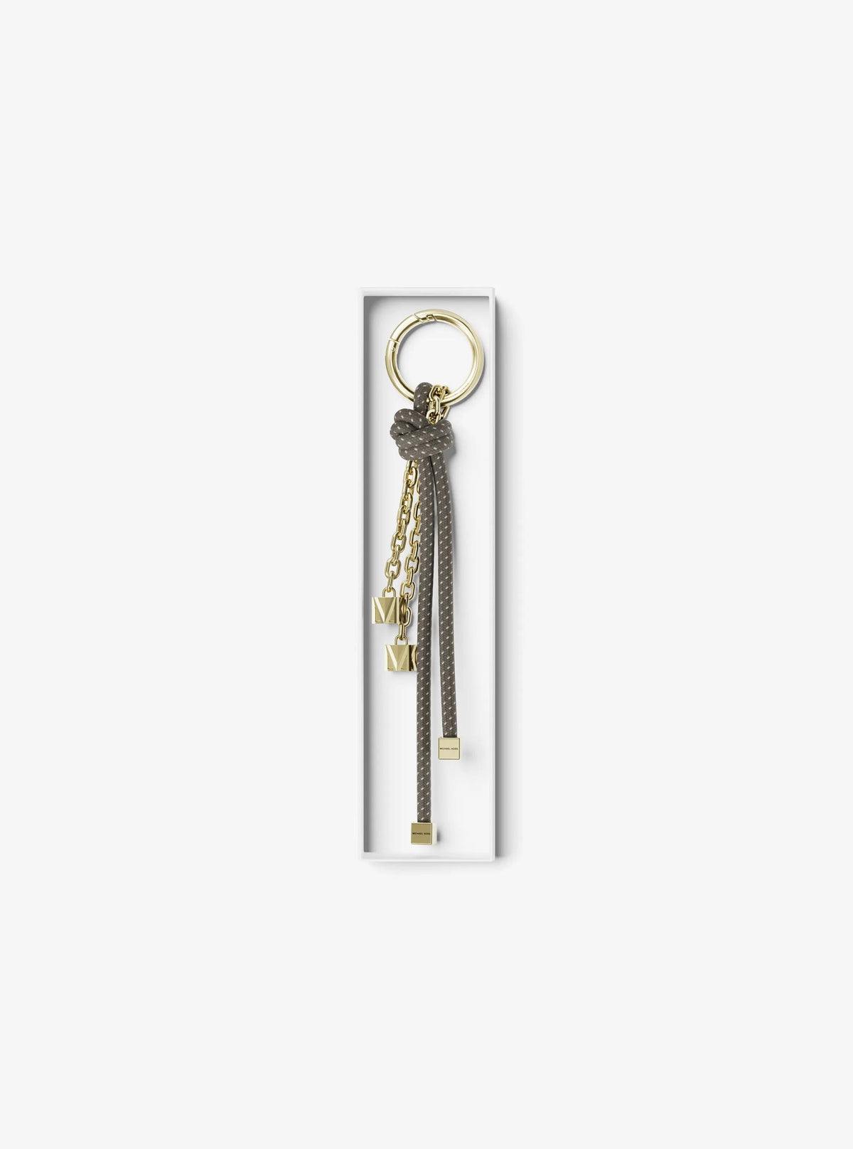 Gold-Tone and Speckled Cord Bag Charm