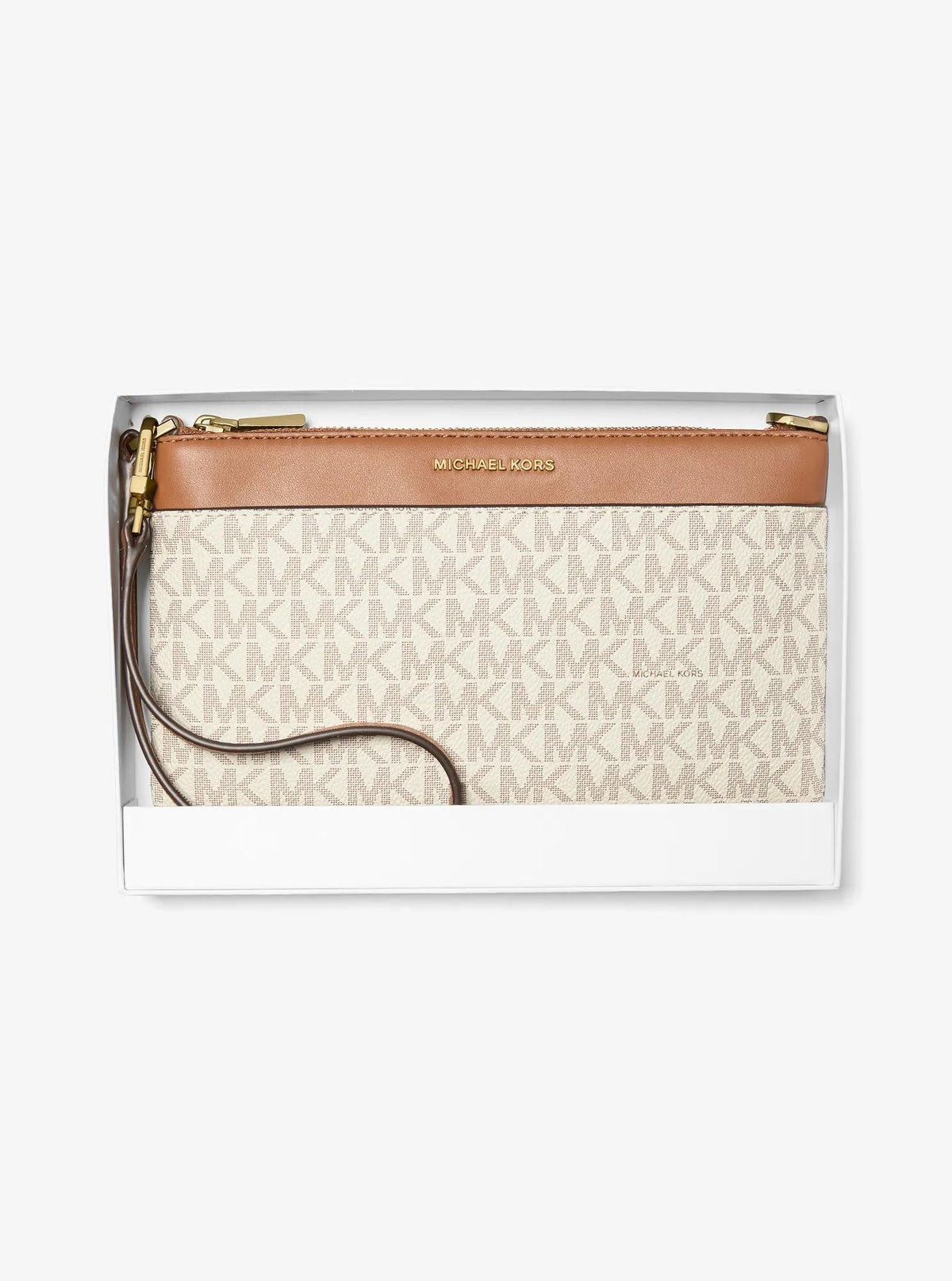Jet Set Medium Signature Logo Wristlet