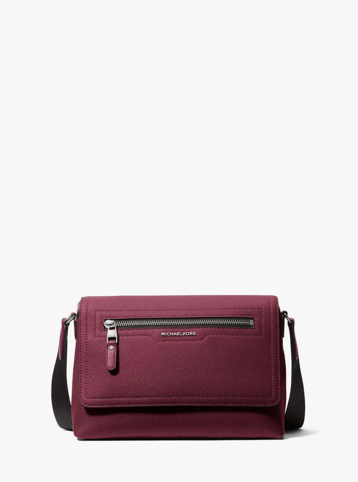 Hudson Small Pebbled Leather Messenger Bag