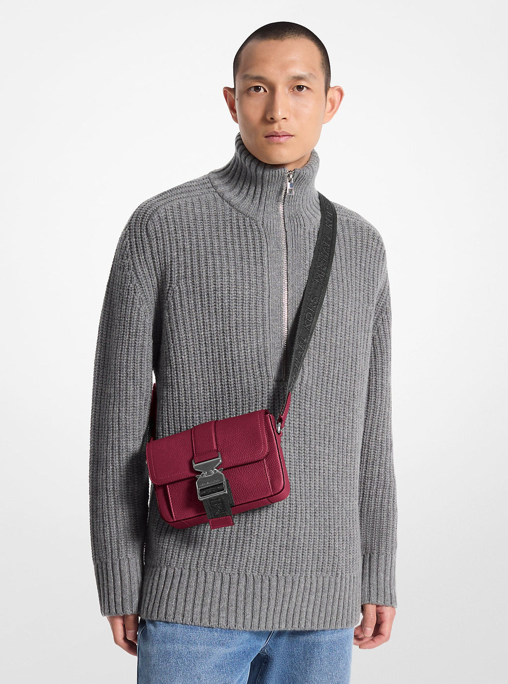 Hudson Pebbled Leather Crossbody Bag