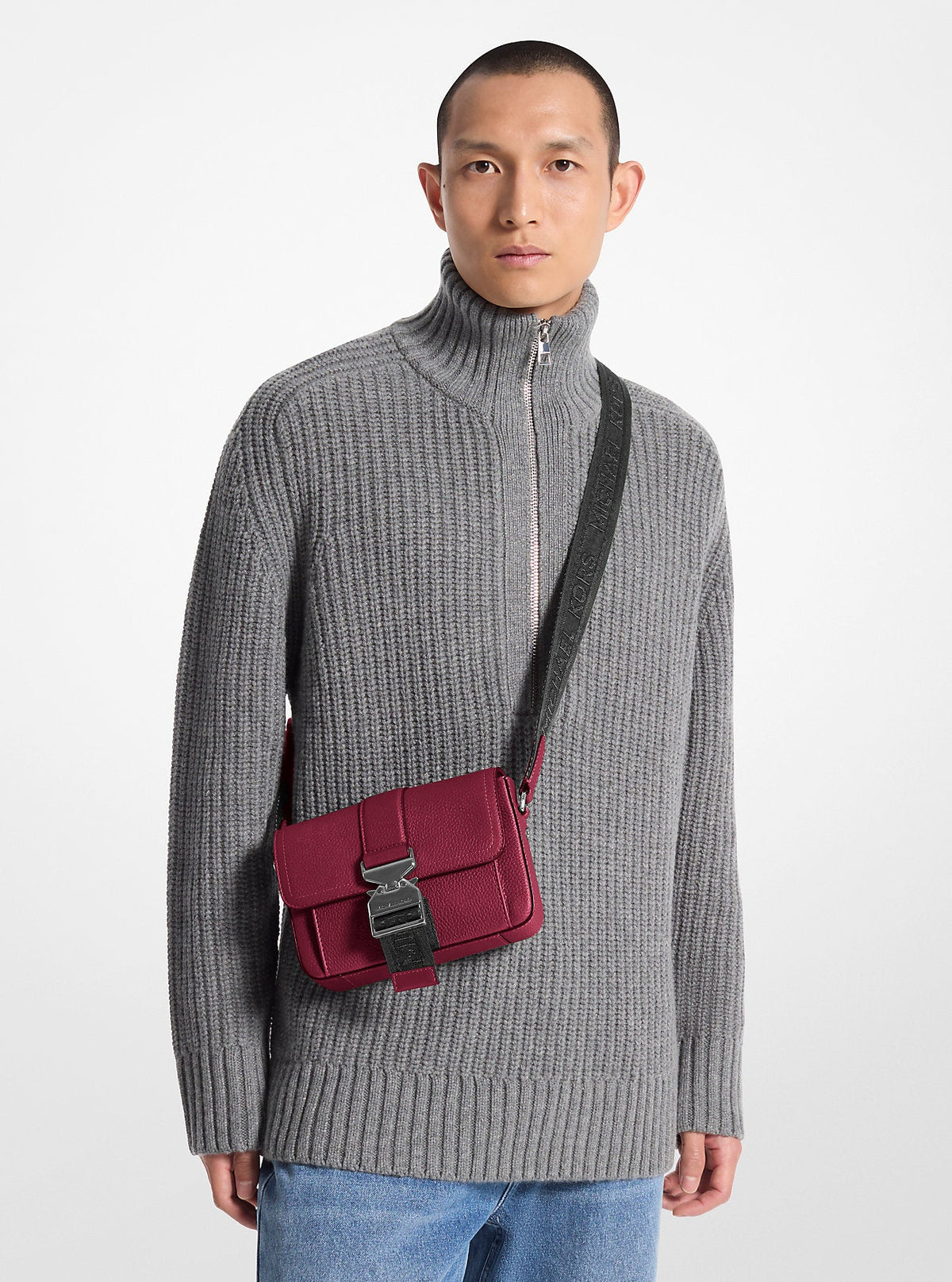 Hudson Pebbled Leather Crossbody Bag
