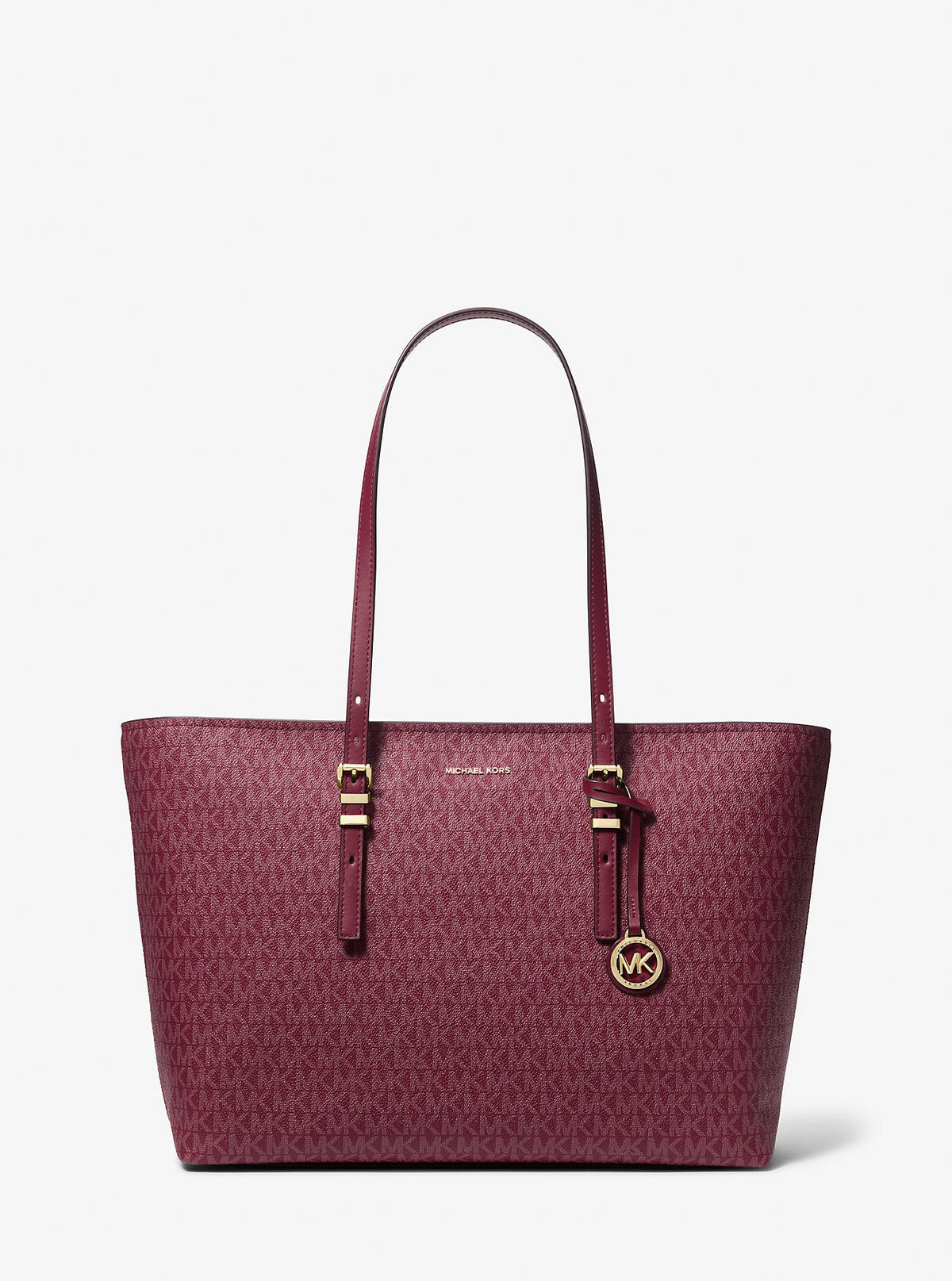 Quinn Large Signature Logo and Leather Tote Bag
