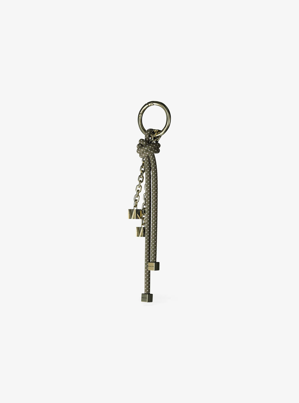 Gold-Tone and Speckled Cord Bag Charm