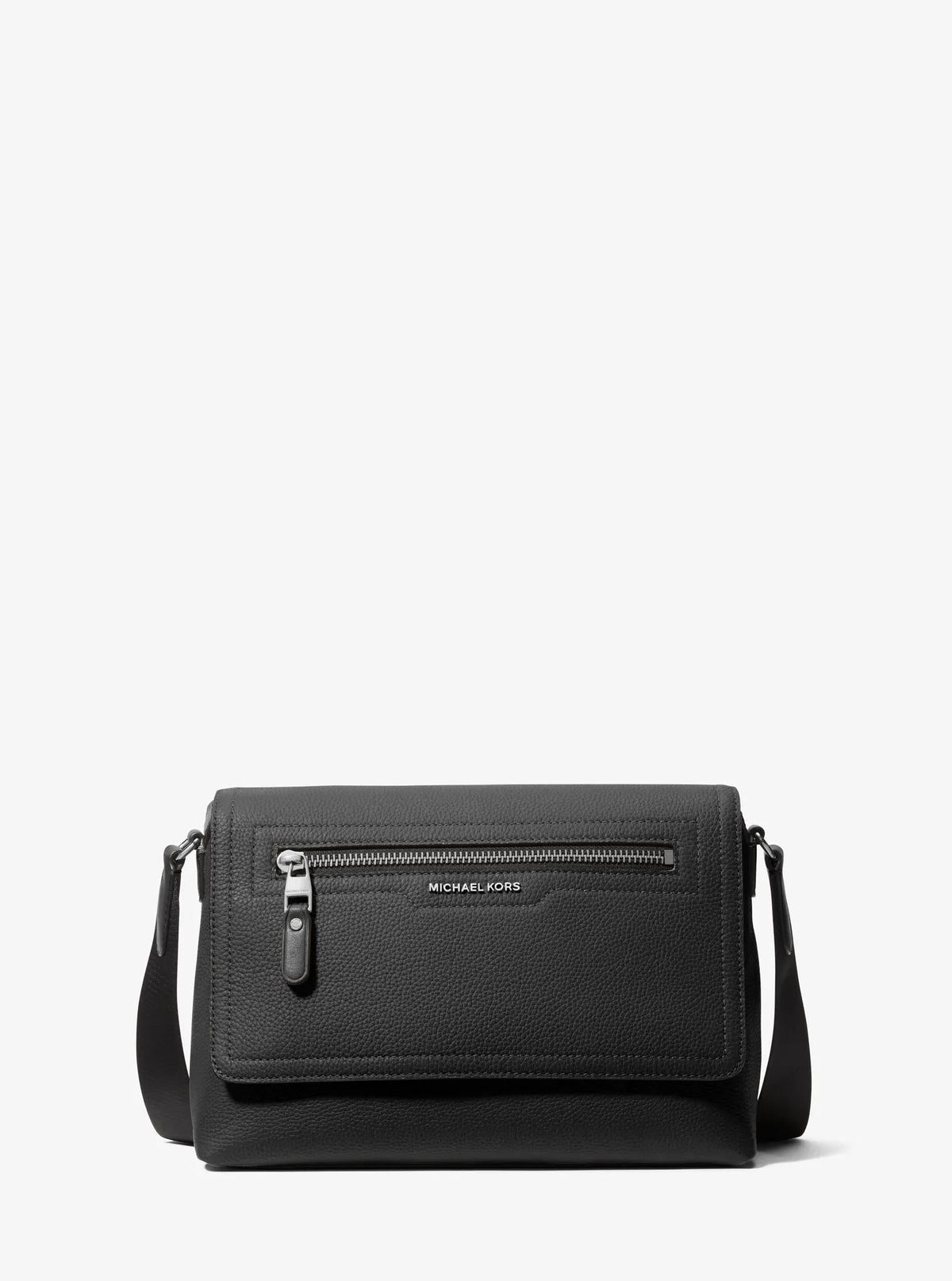 Hudson Small Pebbled Leather Messenger Bag