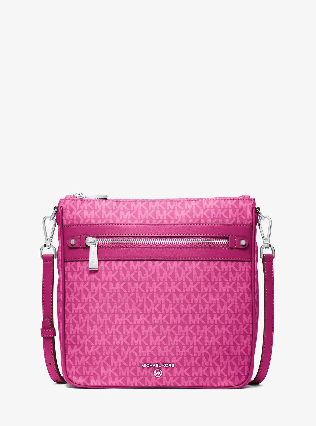 Jet Set Large Logo Print Woven Crossbody Bag