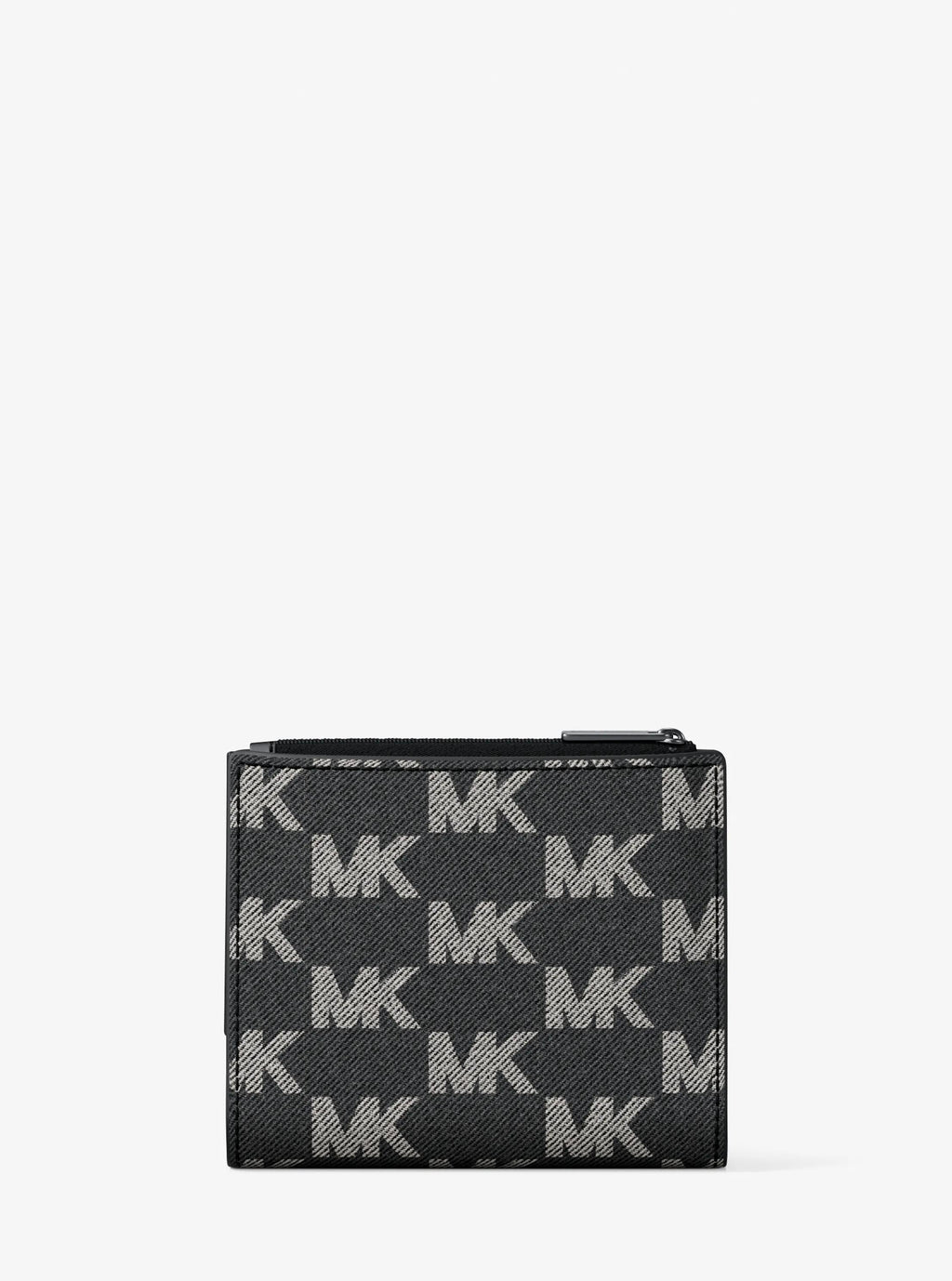 Cooper Medium Logo Jacquard Denim Zip Wallet