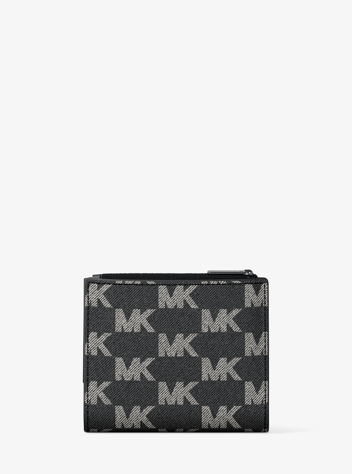 Cooper Medium Logo Jacquard Denim Zip Wallet