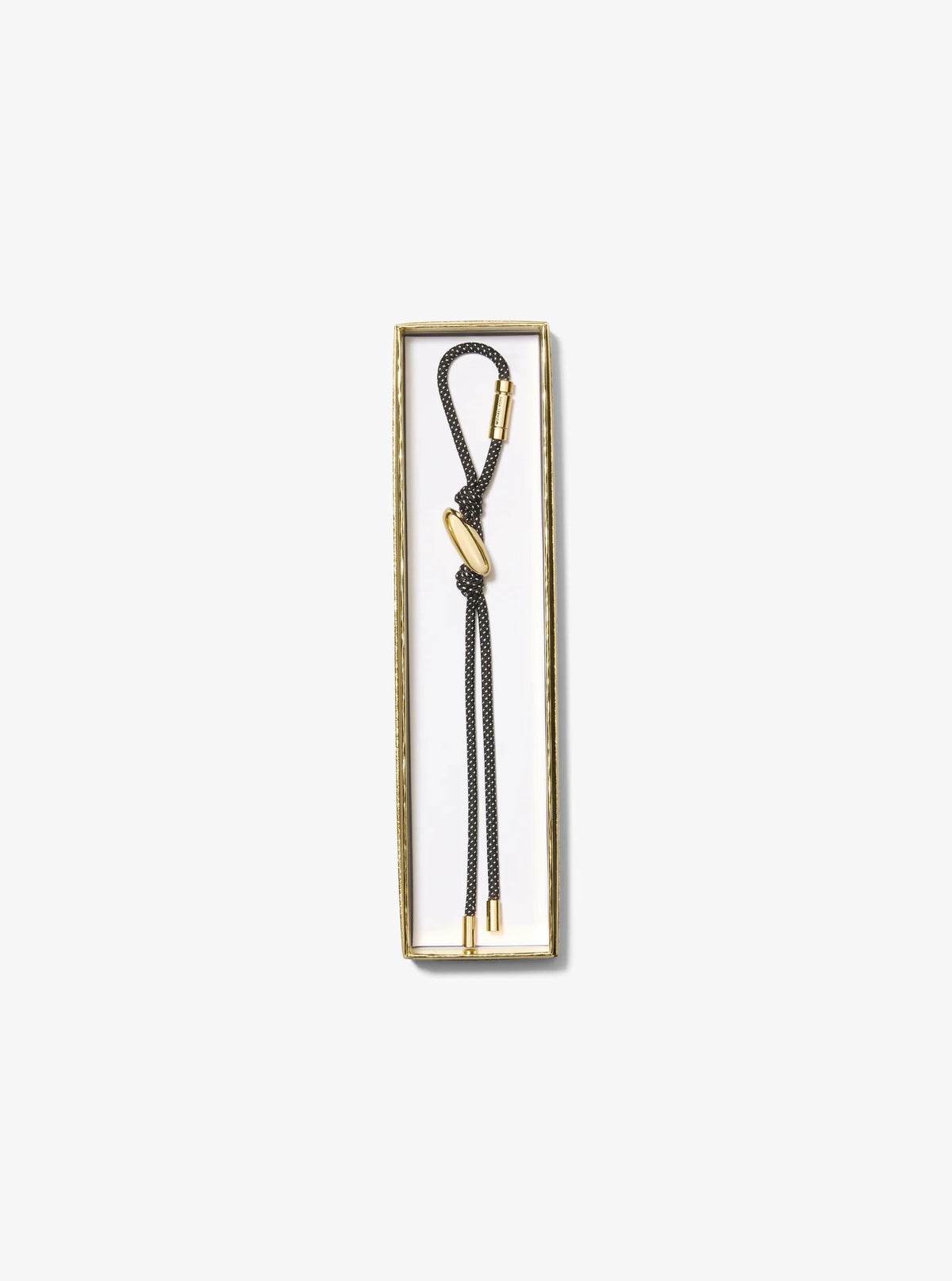 Initial Gold-Tone and Speckled Cord Bag Charm