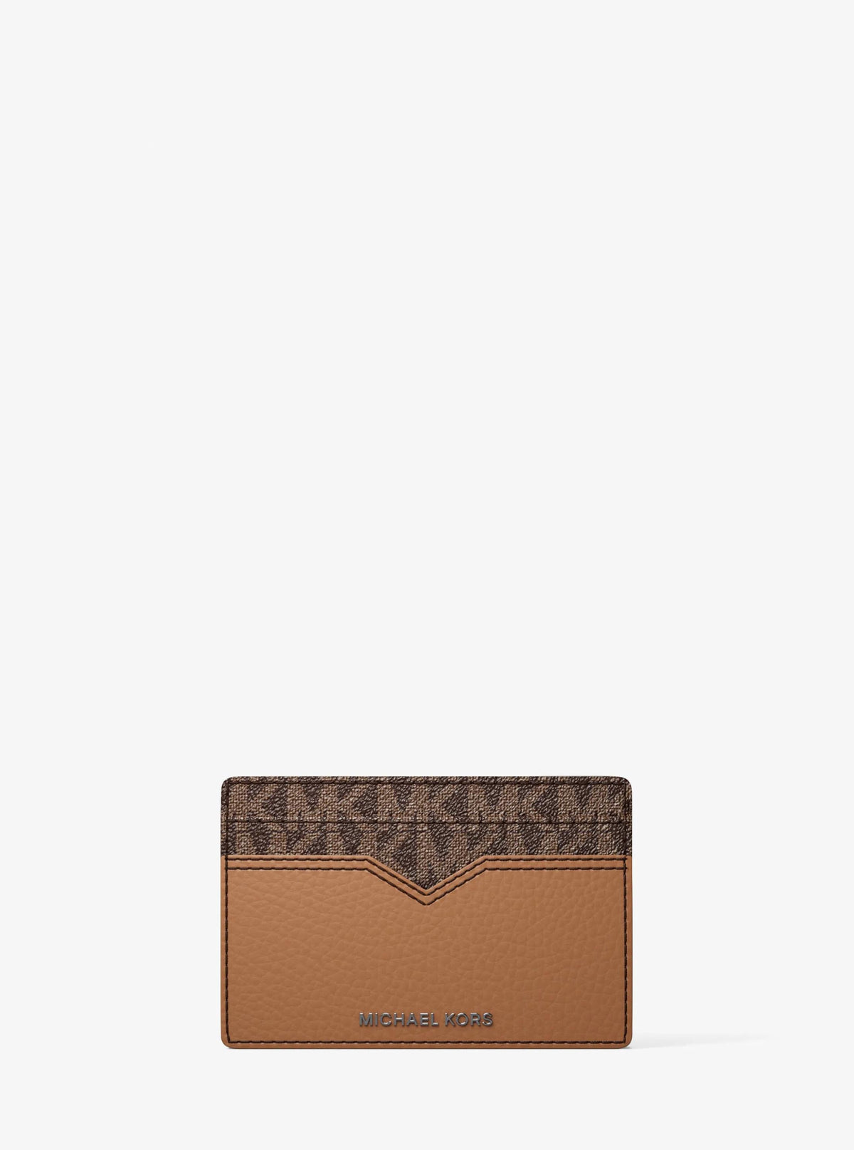 Hudson Pebbled Leather and Signature Logo Money Clip Card Case