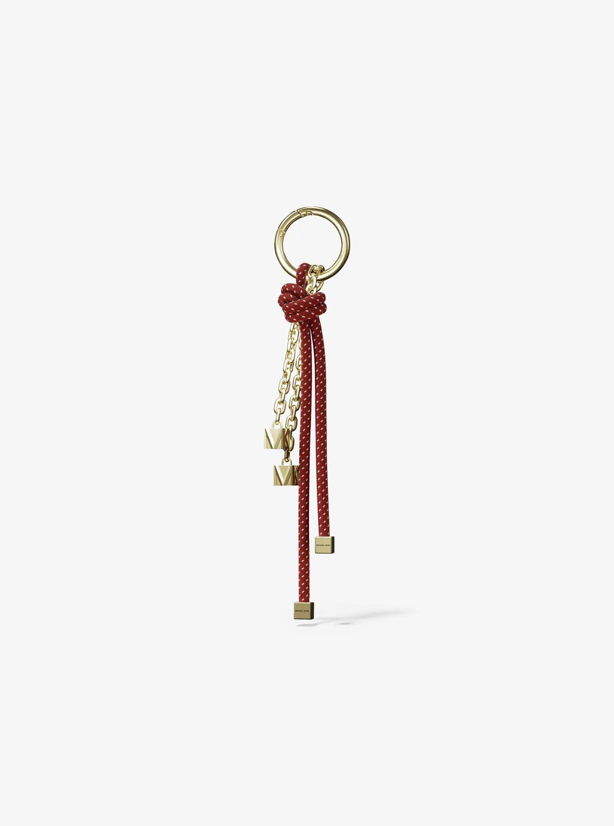 Gold-Tone and Speckled Cord Bag Charm