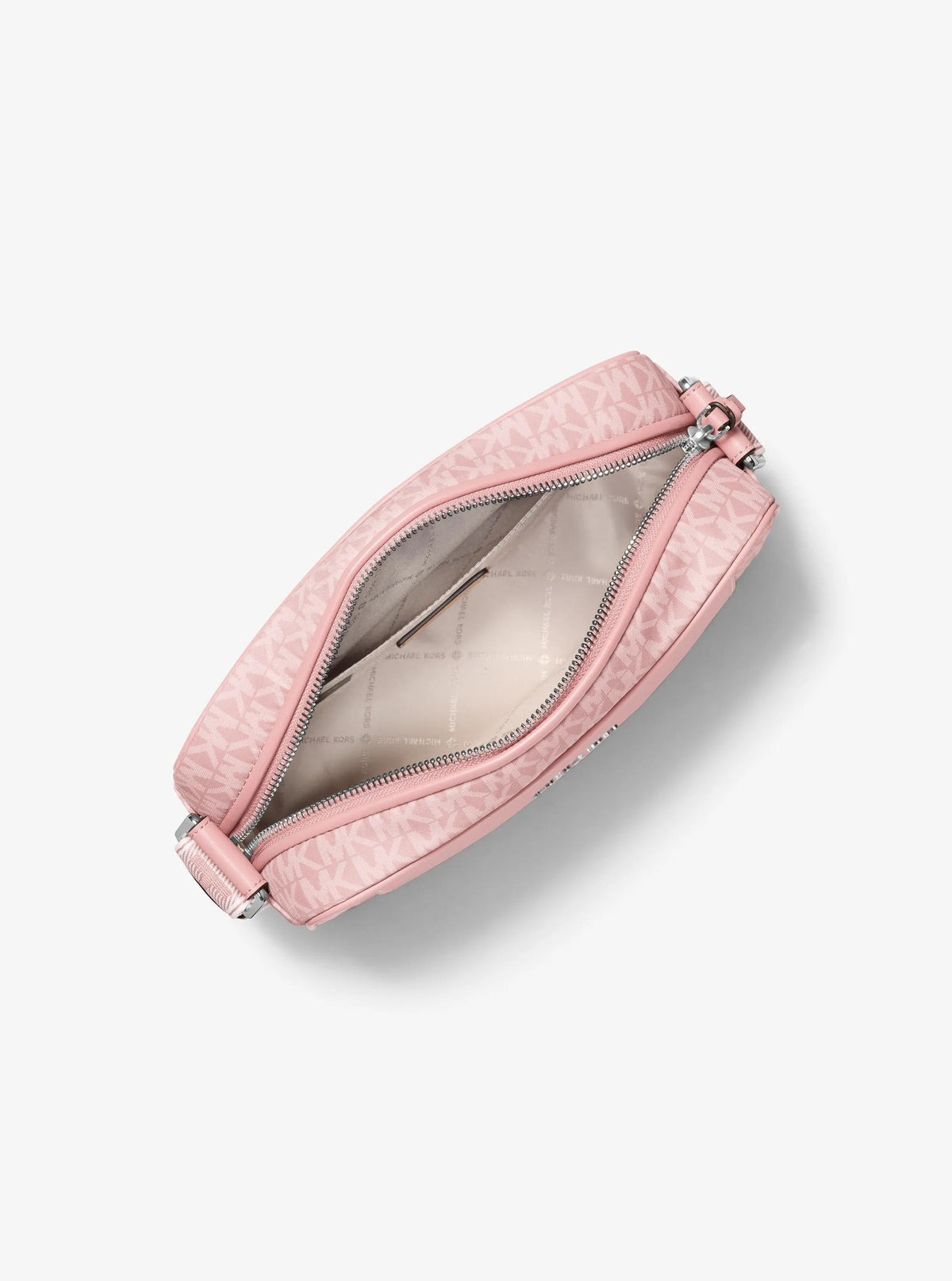 Jet Set Large Signature Logo Print Woven Crossbody Bag