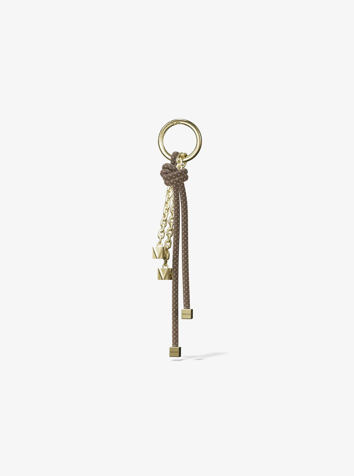 Gold-Tone and Speckled Cord Bag Charm