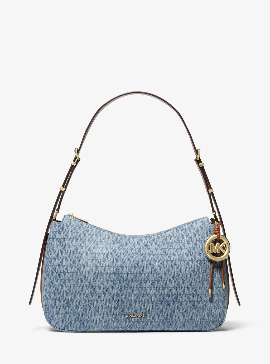 Nolita Medium Logo Embossed Denim Convertible Shoulder Bag