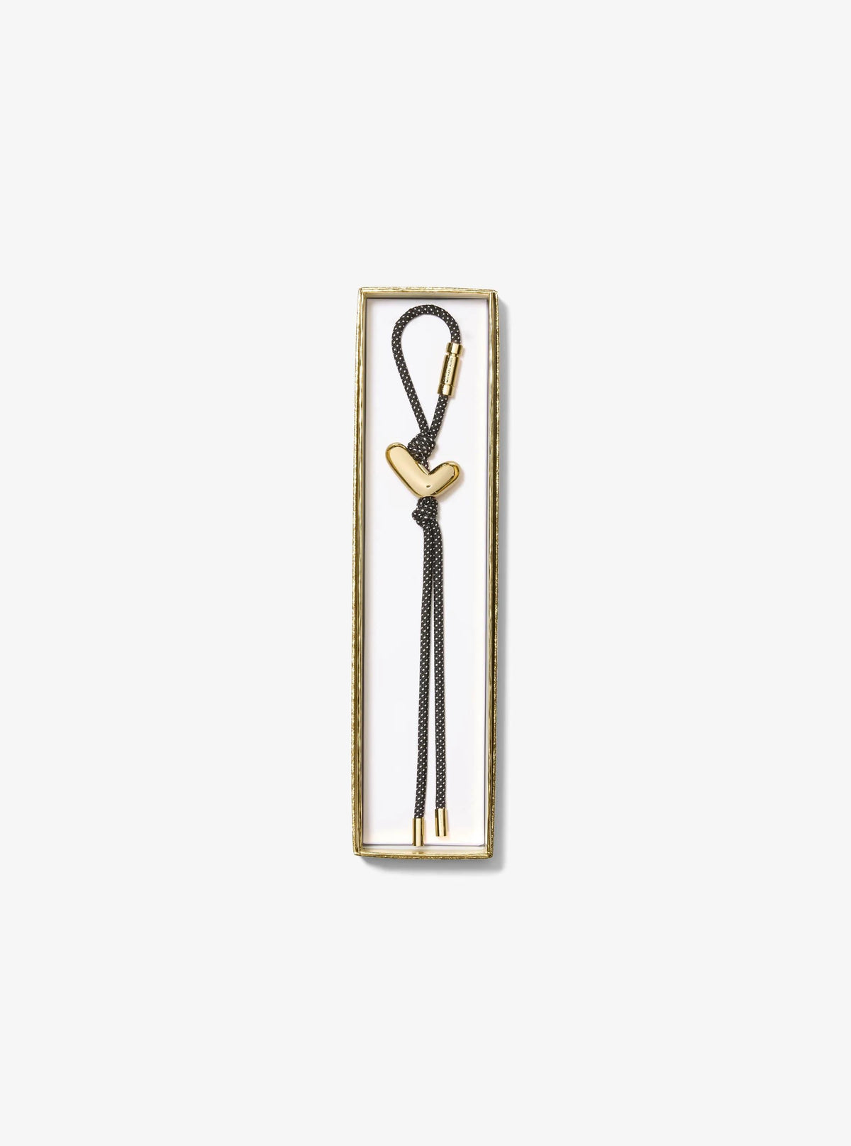 Initial Gold-Tone and Speckled Cord Bag Charm