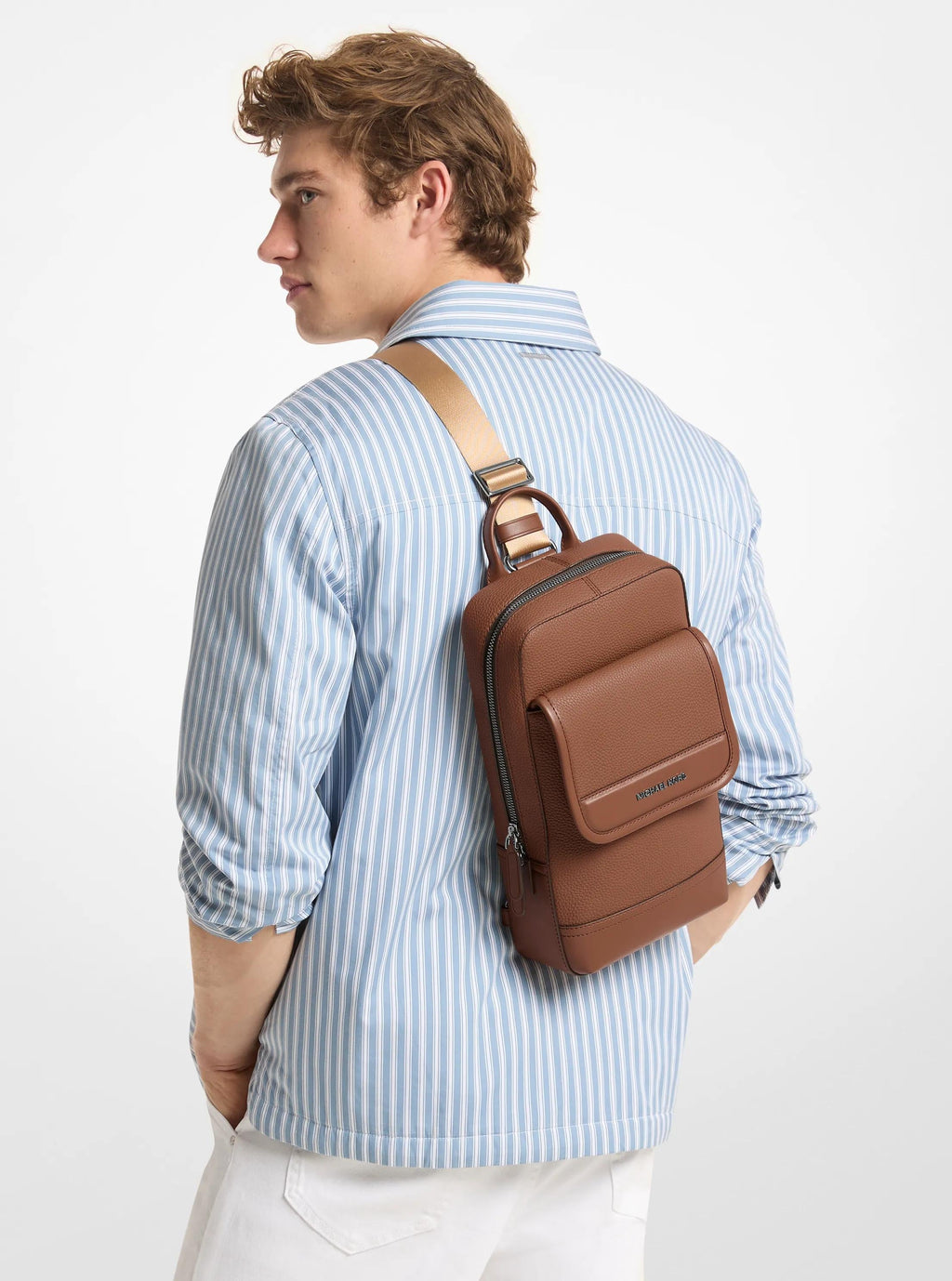Jet Set Pebbled Leather Sling Pack