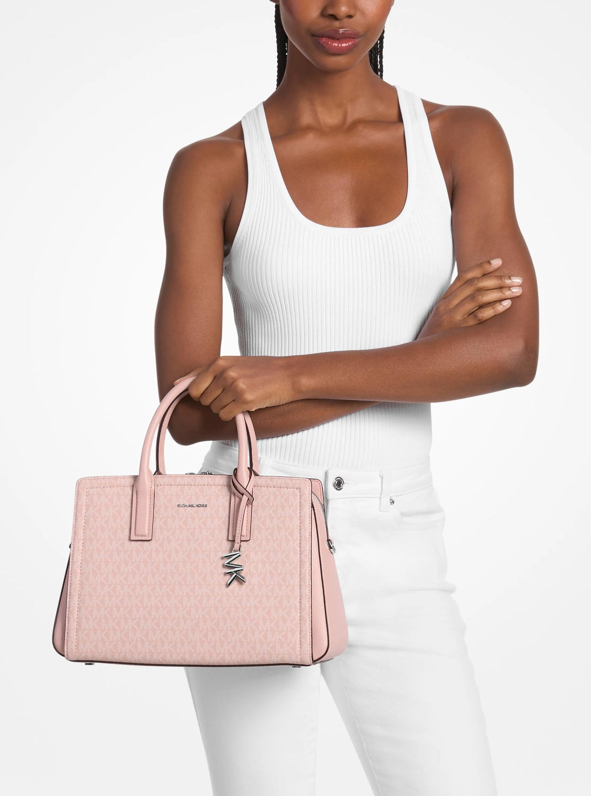 Laila Medium Signature Logo Satchel