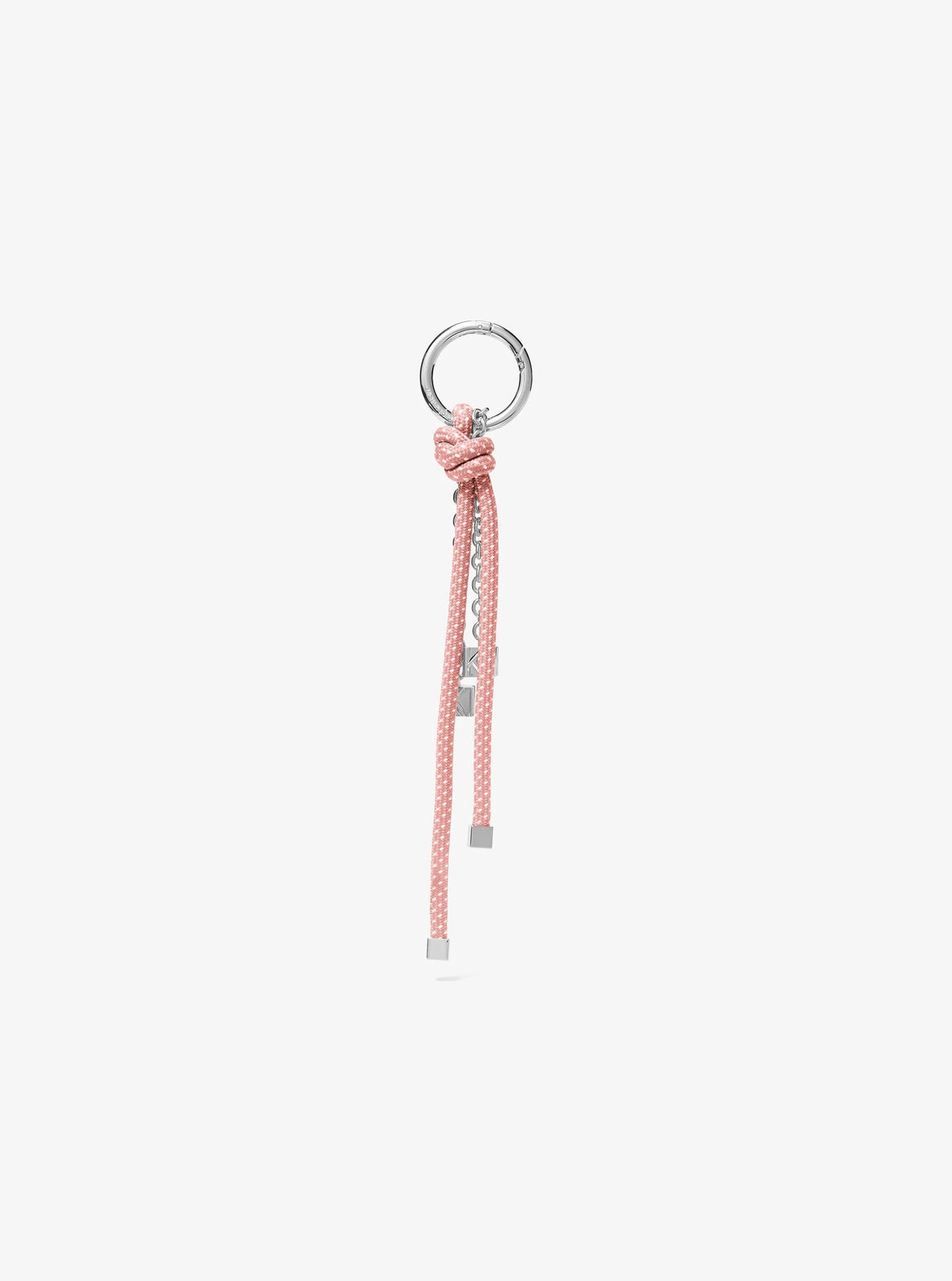 Silver-Tone and Speckled Cord Bag Charm