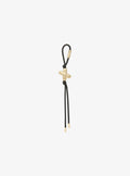 Initial Gold-Tone and Speckled Cord Bag Charm