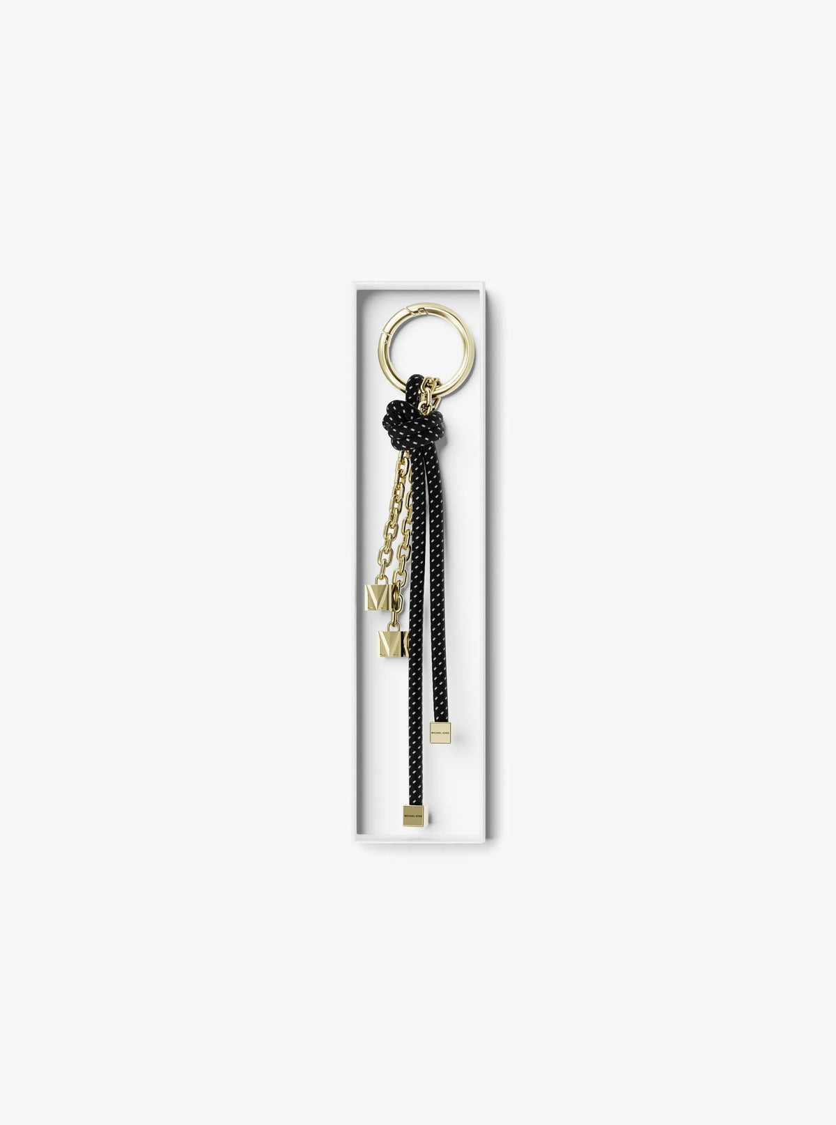 Gold-Tone and Speckled Cord Bag Charm