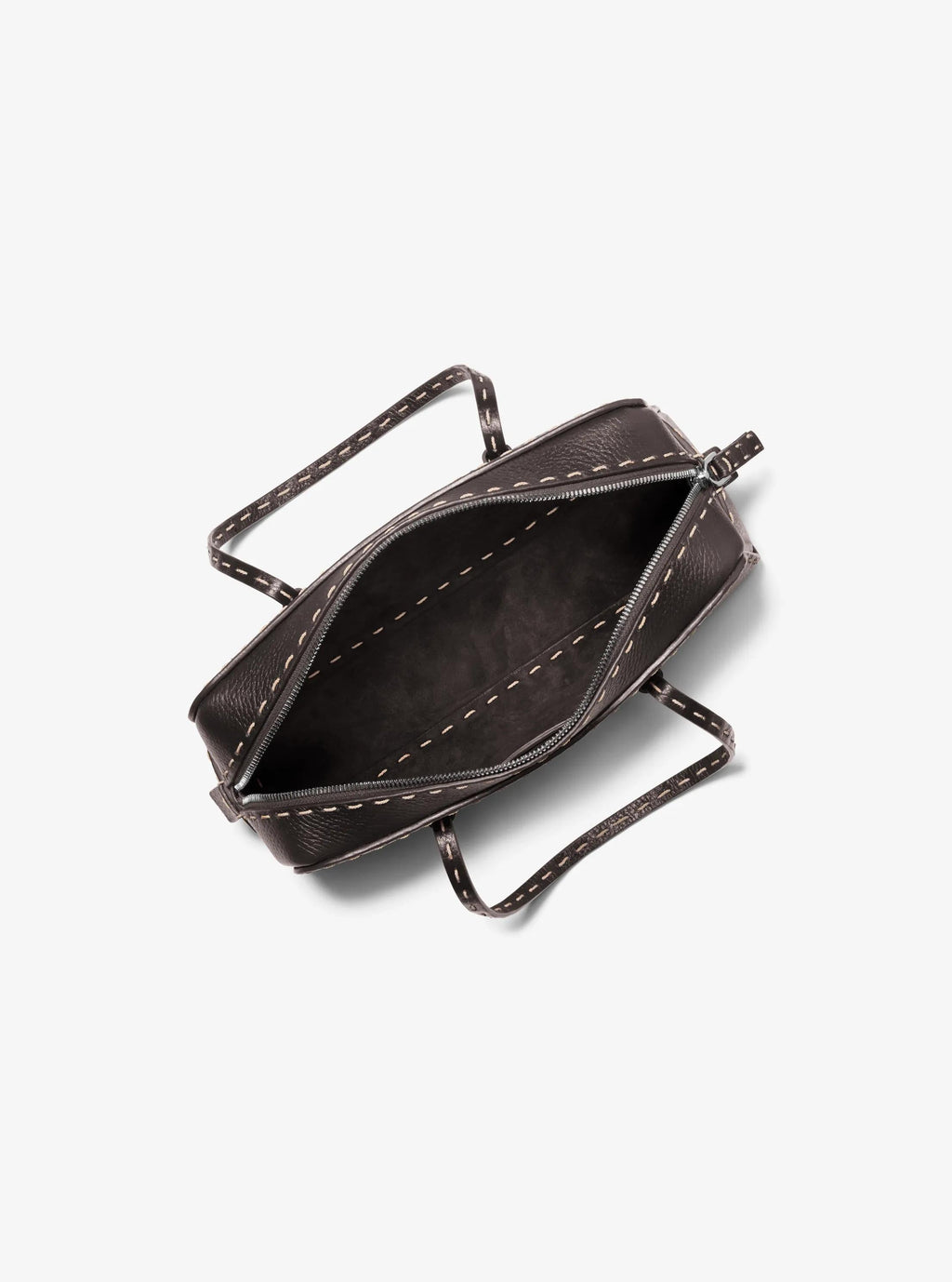 Roberta Hand-Stitched Pebbled Leather Satchel