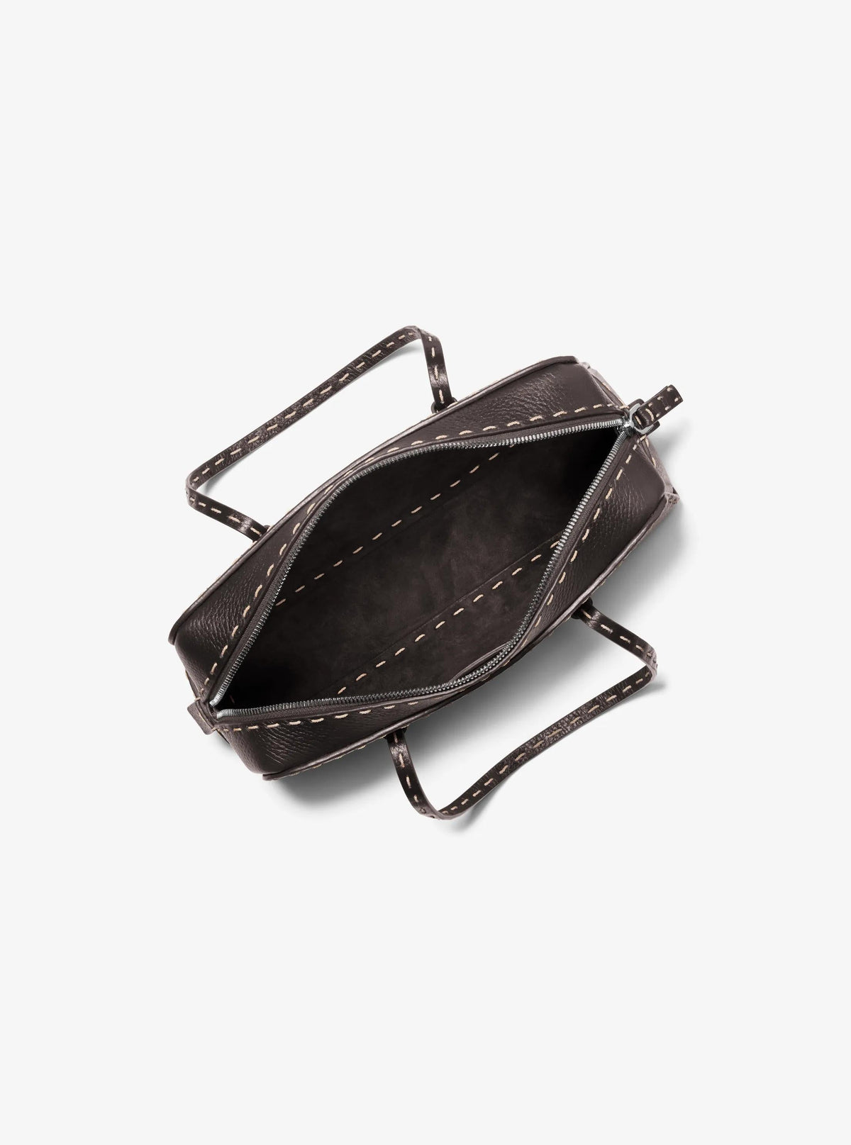Roberta Hand-Stitched Pebbled Leather Satchel