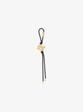 Initial Gold-Tone and Speckled Cord Bag Charm