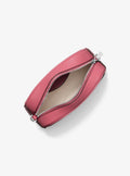 Jet Set Small Leather and Heart Embellished Strap Camera Crossbody Bag