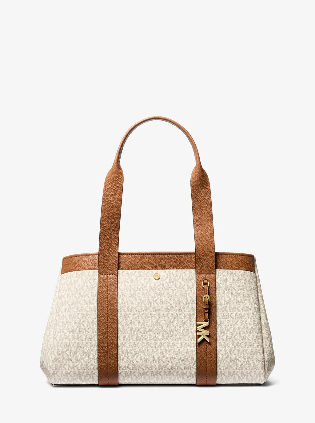 Romee Large Signature Logo and Leather Tote Bag