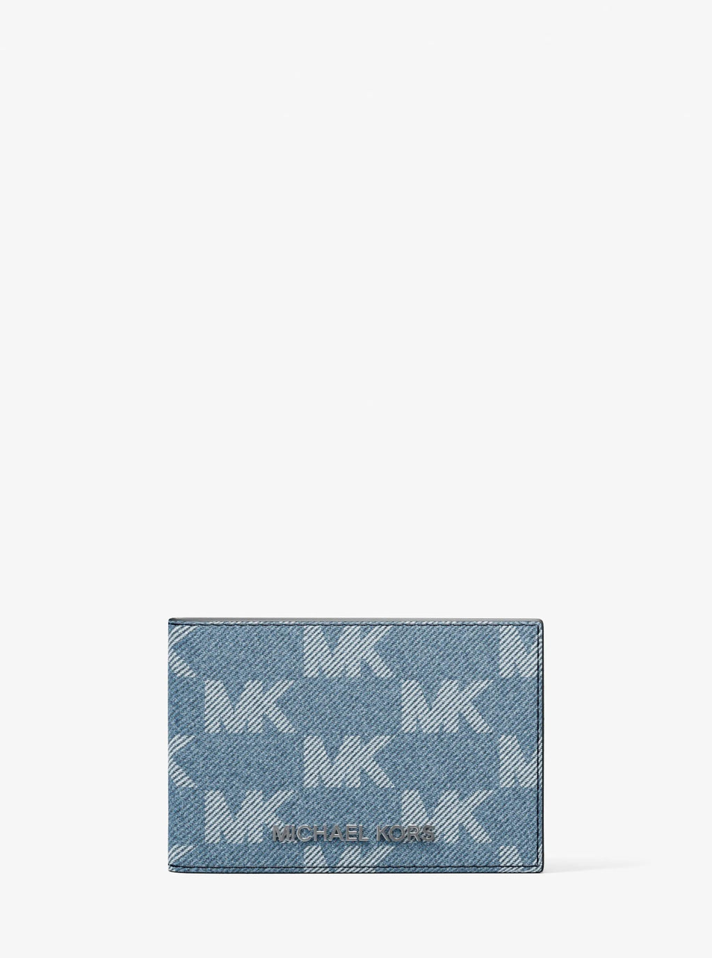 Cooper Medium Logo Jacquard Denim Wallet