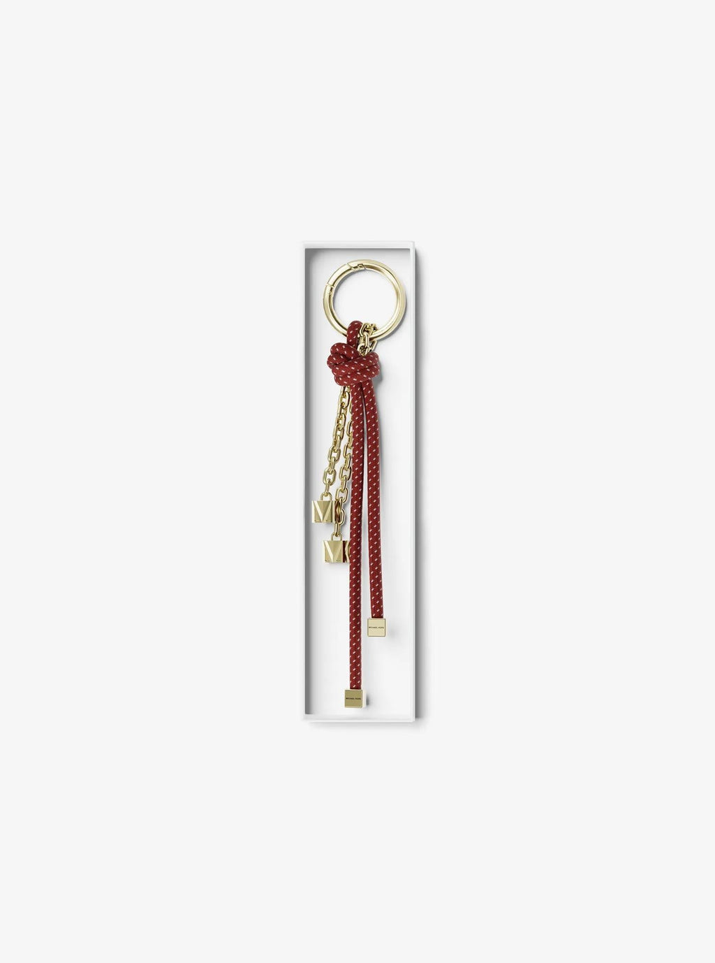 Gold-Tone and Speckled Cord Bag Charm