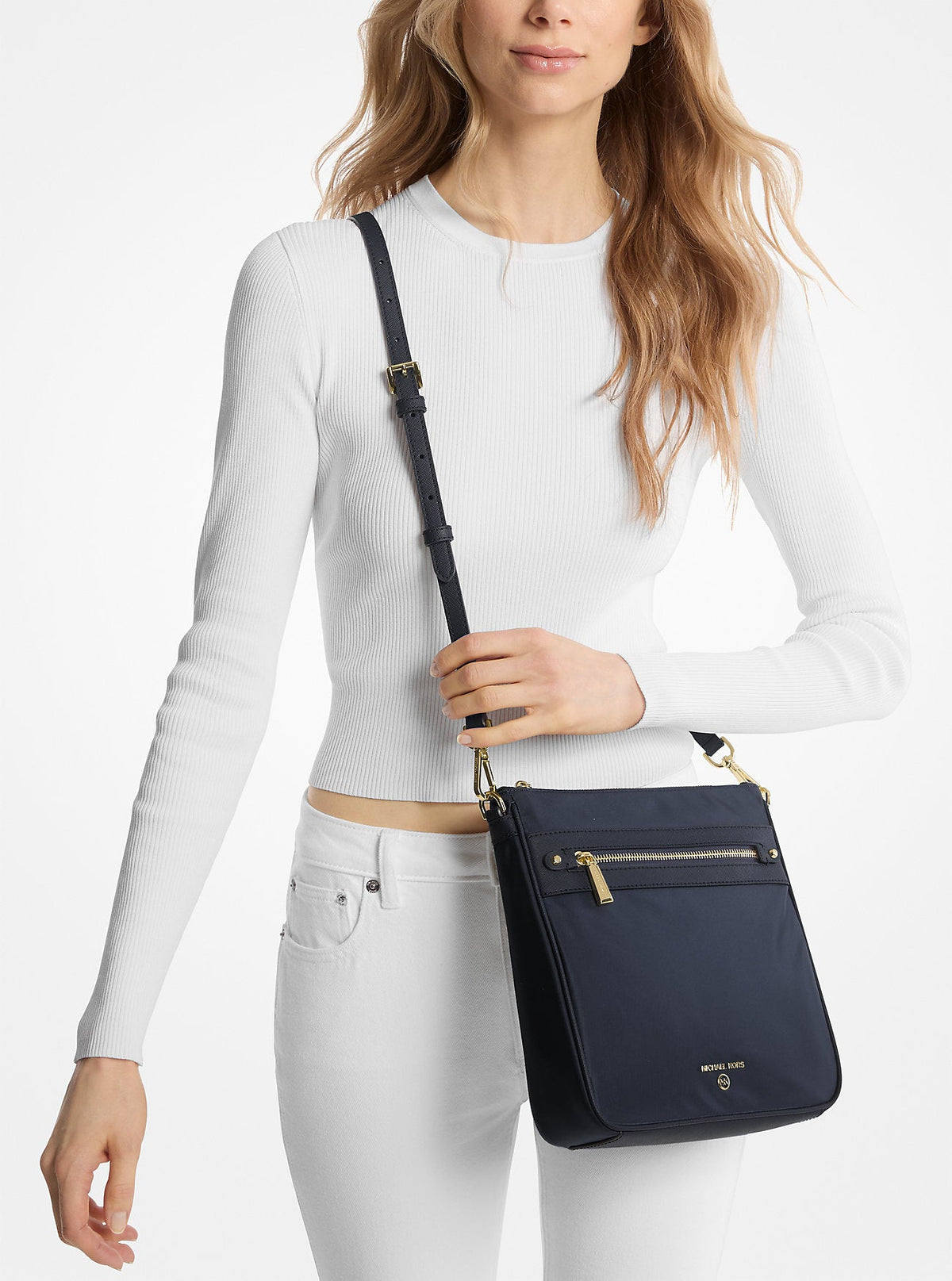 Jet Set Large Nylon Gabardine Messenger Bag