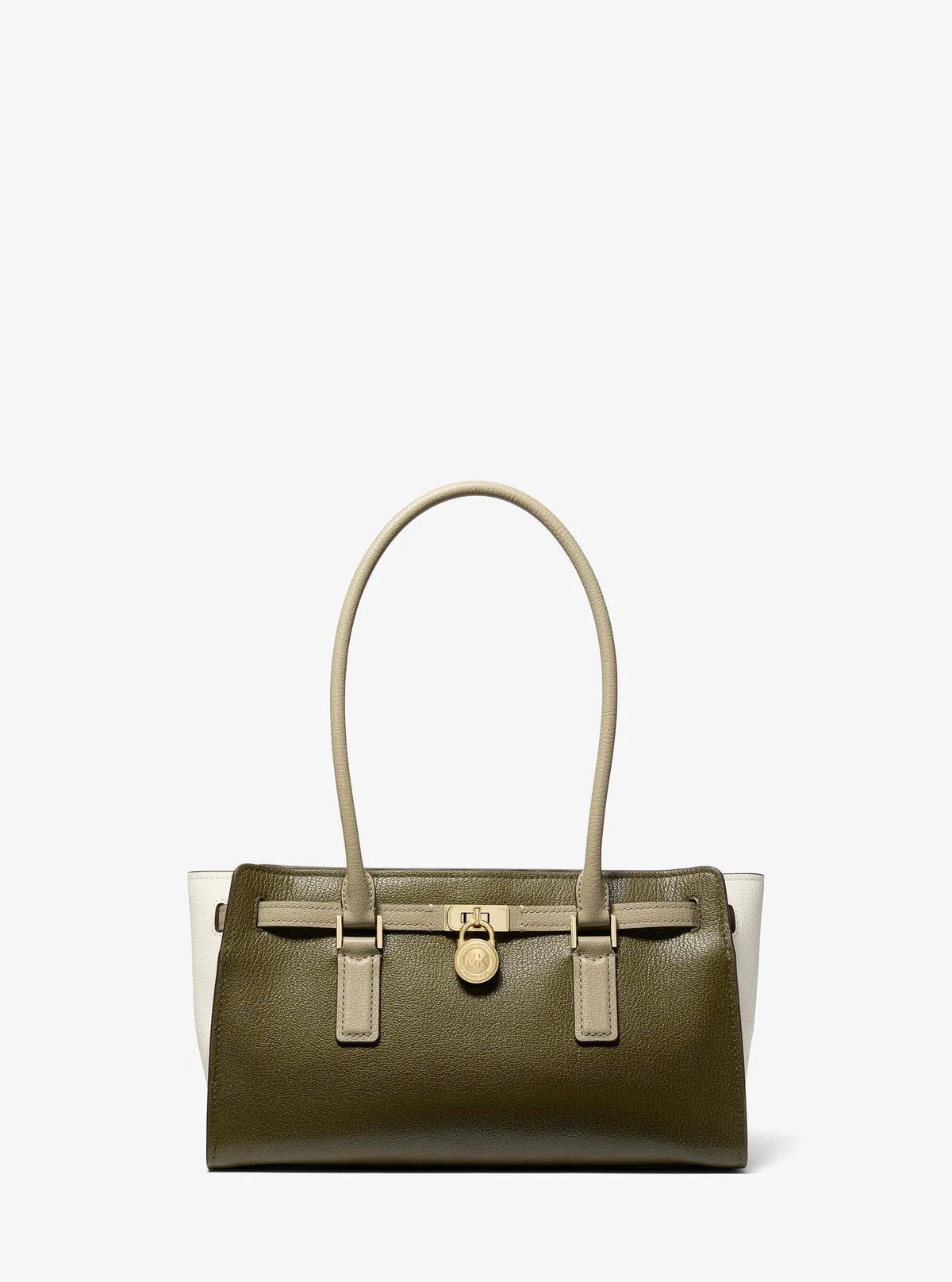 Hamilton Moderne Small Color-Blocked Leather Satchel