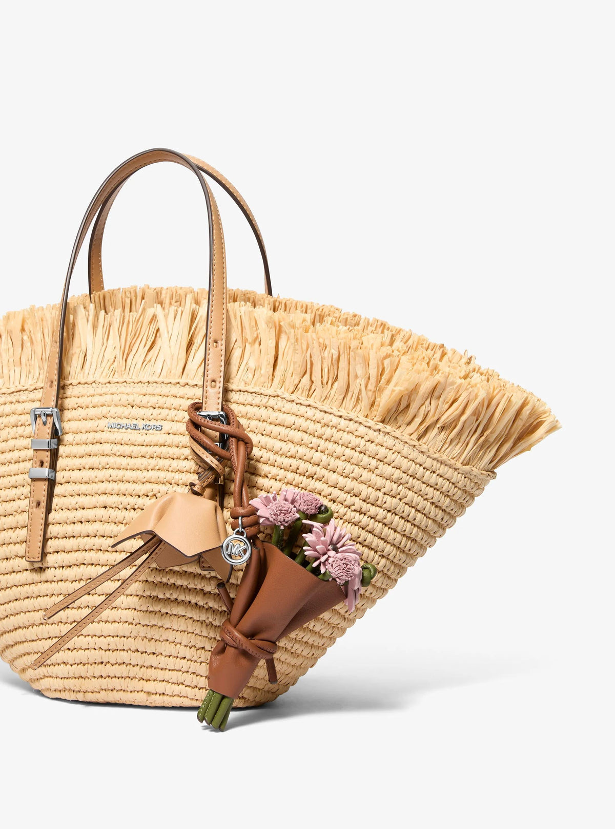 Leather Floral Bouquet Bag Charm