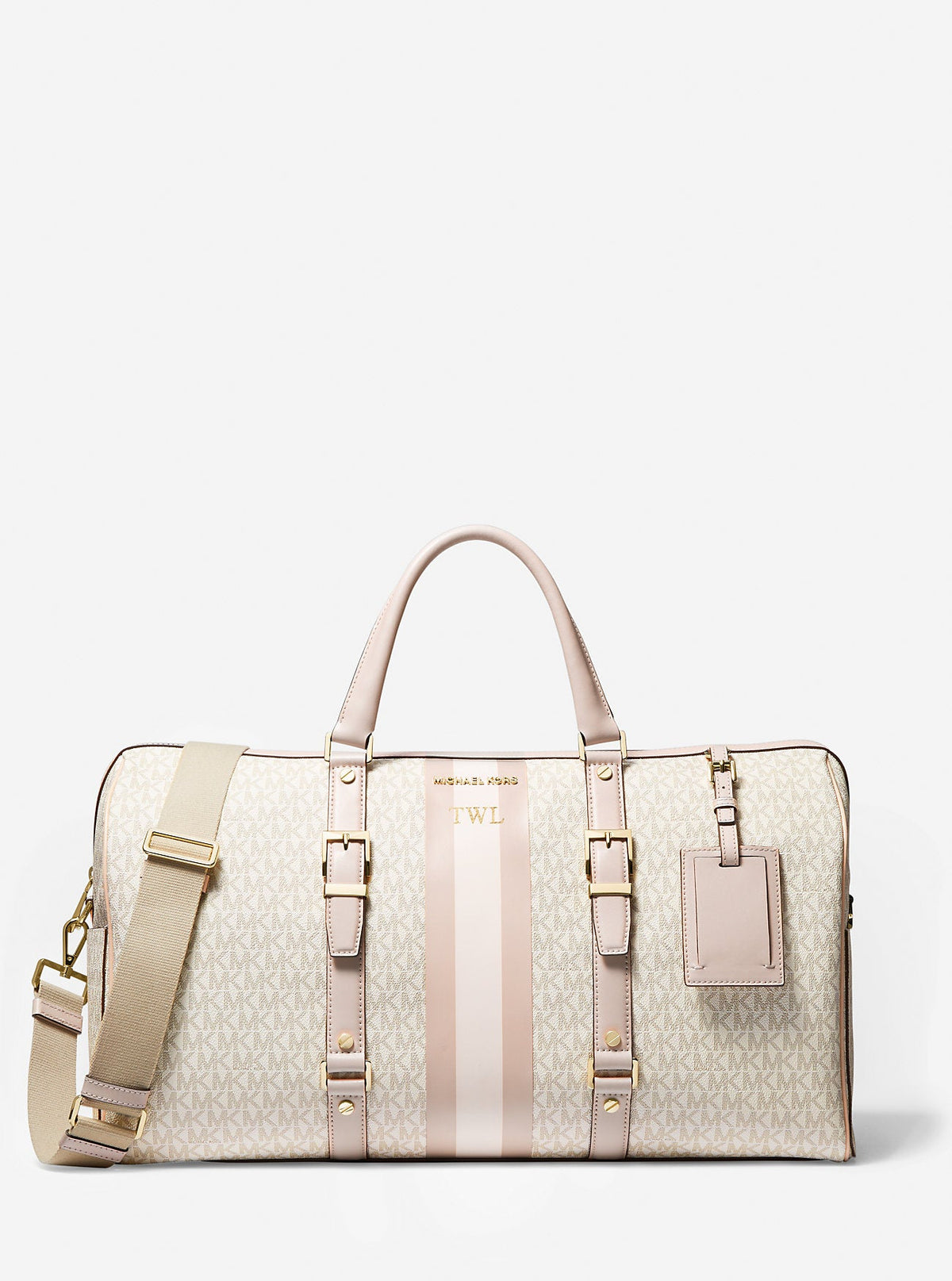 Bedford Travel Extra-Large Signature Logo Stripe Weekender Bag
