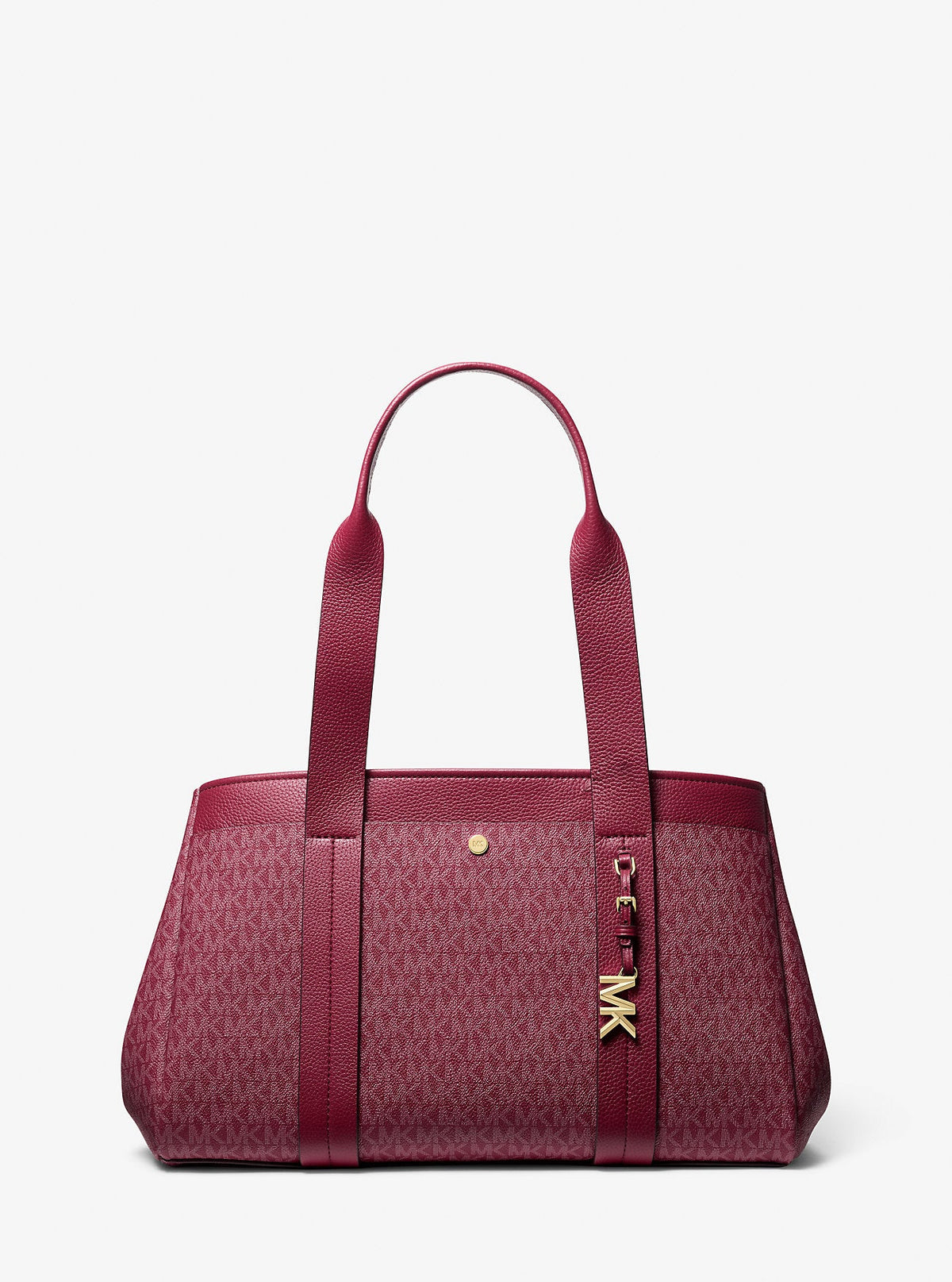Romee Large Signature Logo and Leather Tote Bag