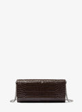 Cate Crocodile Embossed Patent Leather Clutch