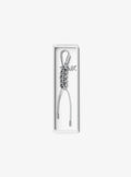 Silver-Tone and Metallic Braided Cord Bag Charm