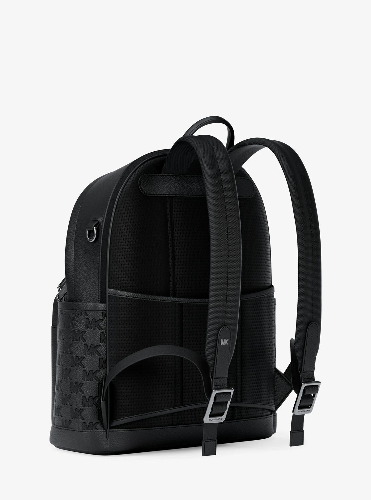 Jet Set Medium Logo Debossed Pebbled Leather Backpack