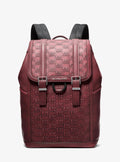 Colby Medium Logo Embossed Burnished Leather Backpack