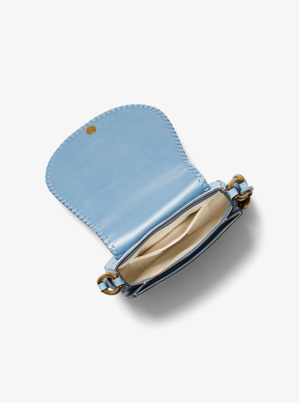 Josie Medium Whipstitched Suede Saddle Bag