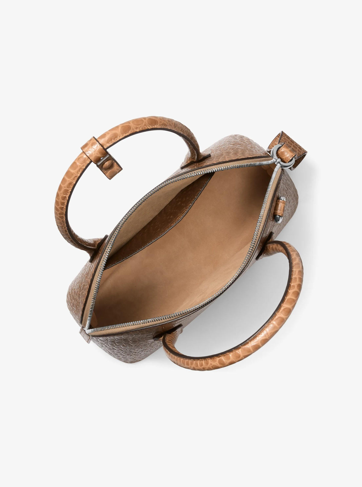 Kaitlin Medium Crocodile Embossed Leather Dome Satchel