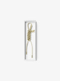 Gold-Tone and Metallic Braided Cord Bag Charm