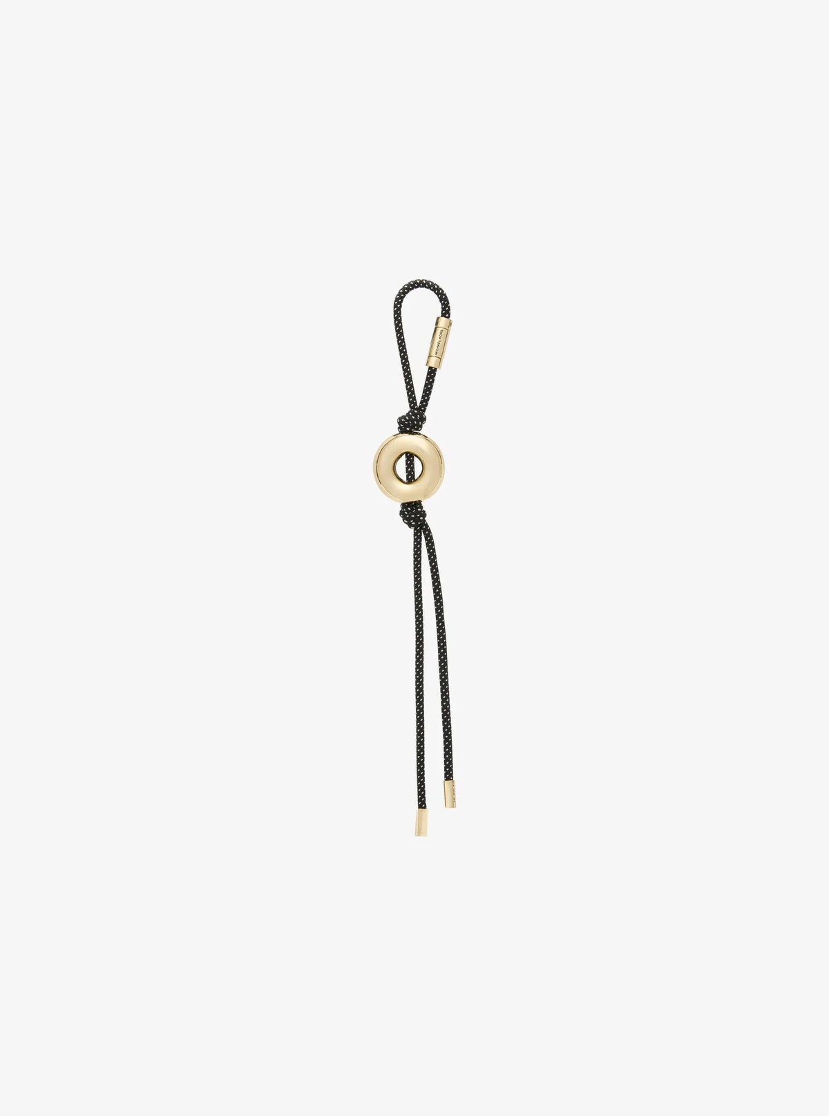 Initial Gold-Tone and Speckled Cord Bag Charm