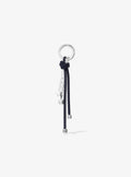 Silver-Tone and Speckled Cord Bag Charm