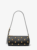 Izzy Small Studded Pebbled Leather Barrel Pochette
