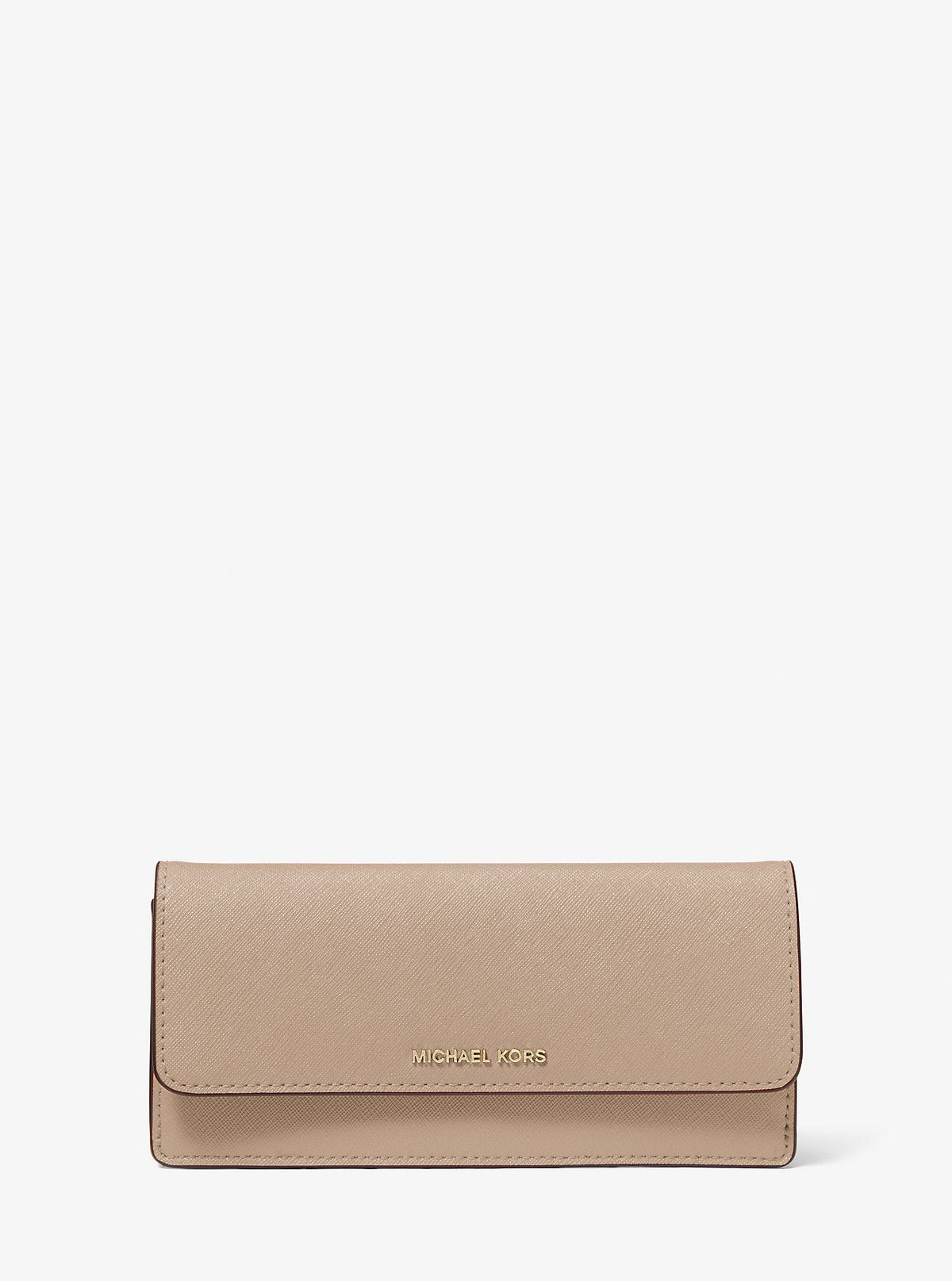Jet Set Large Saffiano Leather Snap-Front Wallet