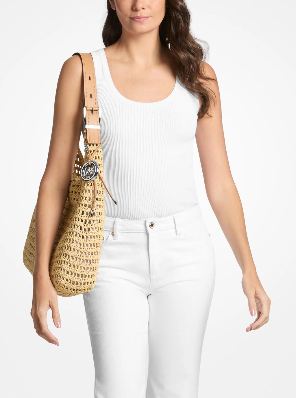 Nolita Large Crocheted Hobo Shoulder Bag