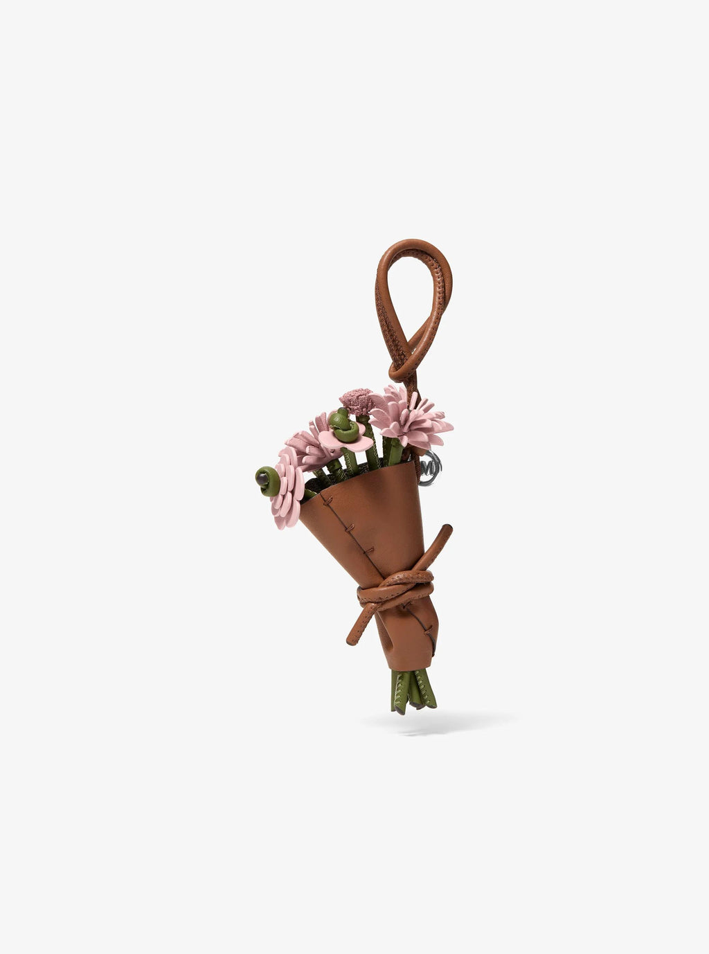 Leather Floral Bouquet Bag Charm