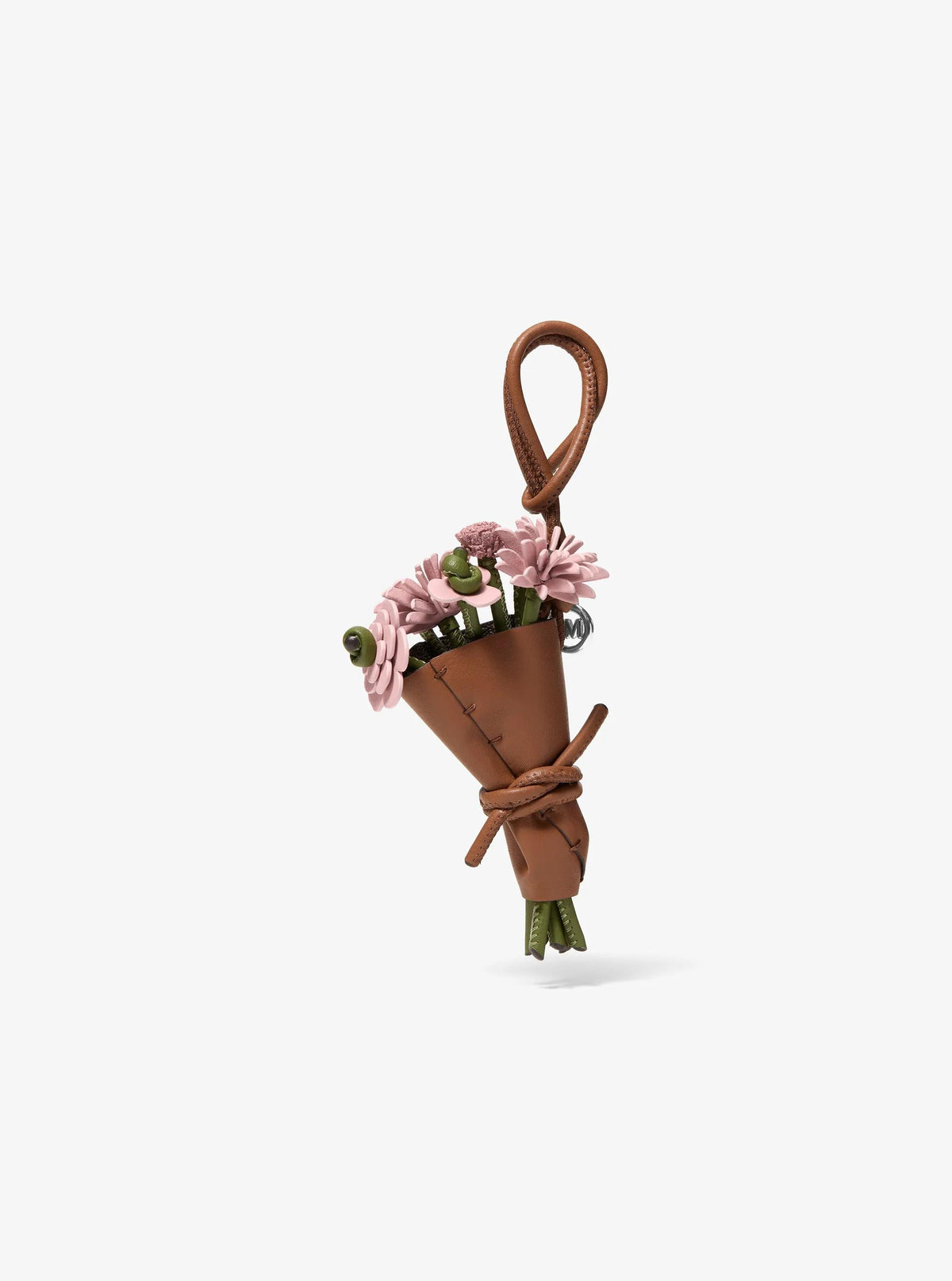 Leather Floral Bouquet Bag Charm
